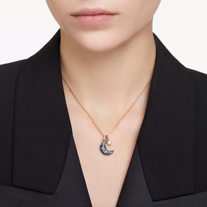 Produktbild Swarovski Luna Halskette Mond Mehrfarbig Roségold (Swarovski Metall, 40 - 47 cm)