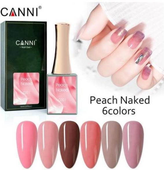 Actual product image Nagellack24 Gellacquer Peach Naked C003 UV/LED (Peach Naked, UV gel varnish)