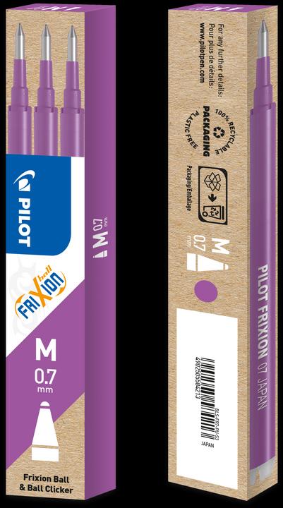 Actual product image Pilot FriXion Refill Set à 3 (Refill, Lilac, 0.35 mm)