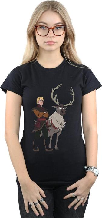 Actual product image Disney Womens/Ladies Frozen 2 Sven And Kristoff Cotton T-Shirt (XL)