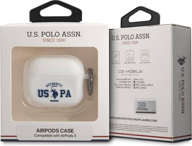 Immagine prodotto U.S. Polo U.S.Polo Assn.Silicone Uspa Authentic Case for Airpods 3 - White (Borsa per cuffie)