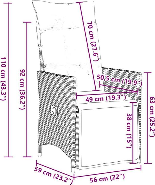 Actual product image VidaXL Erbach (90 cm)