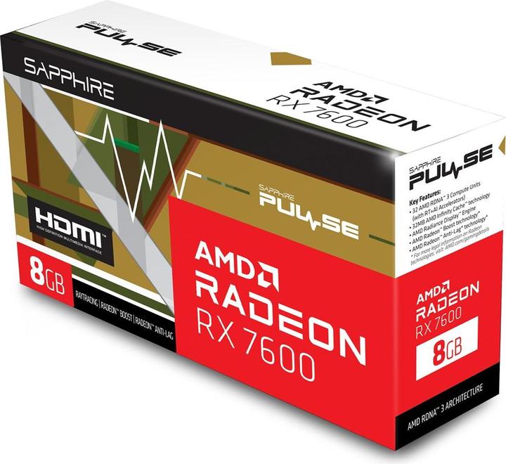 Produktbild Sapphire PULSE AMD Radeon RX 7600 (8 GB)