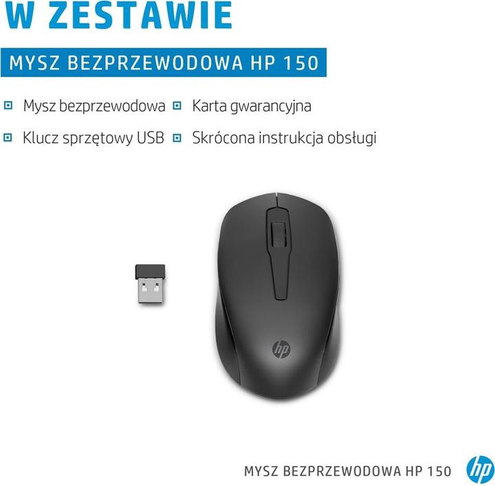 Immagine prodotto HP 150 Mouse senza fili (Senza fili)