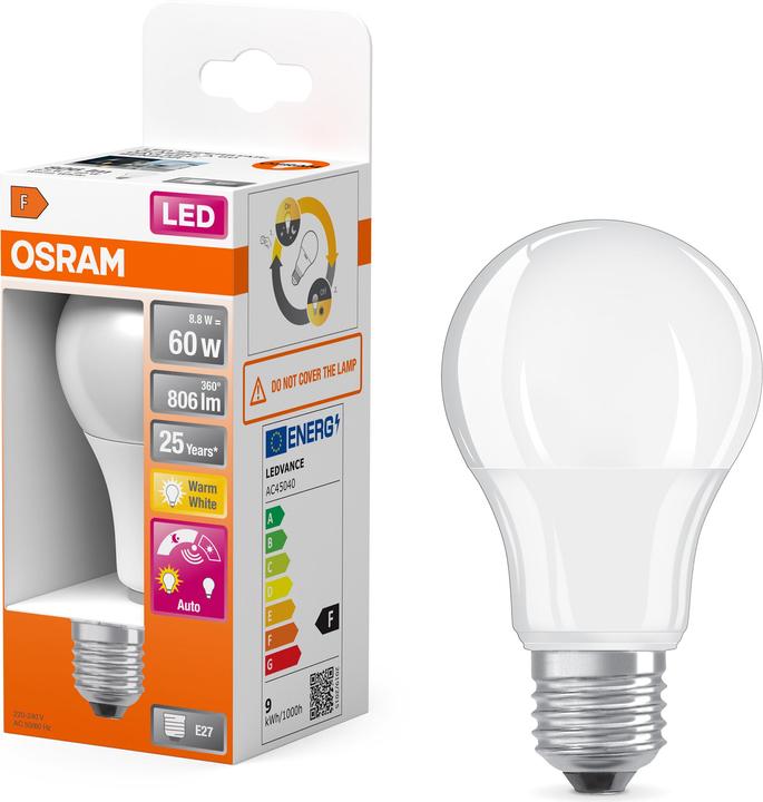 Produktbild Osram Led Daylight Sensor Classic A (E27, 8.80 W, 806 lm, 1 x, F)