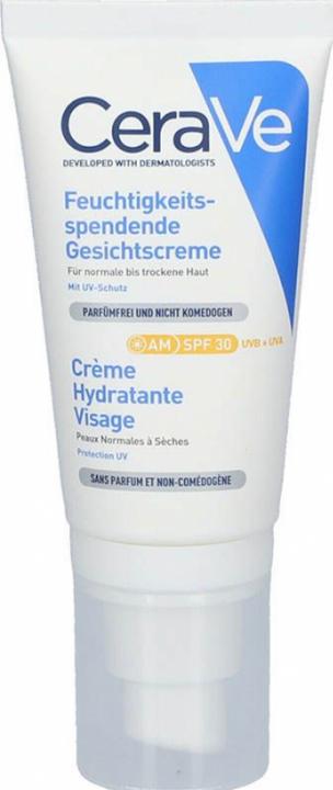 Image du produit CeraVe Feuchtigkeitsspendende Gesichtscreme SPF30, 52 ml (52 ml, Crème de jour, SPF 30)
