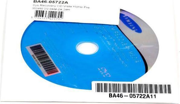 Actual product image Samsung Sys Recovery CD Vista Home Pre