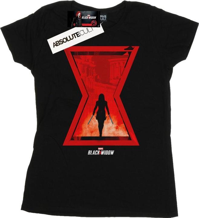 Black Widow Film Ikone Silhouette Baumwolle TShirt