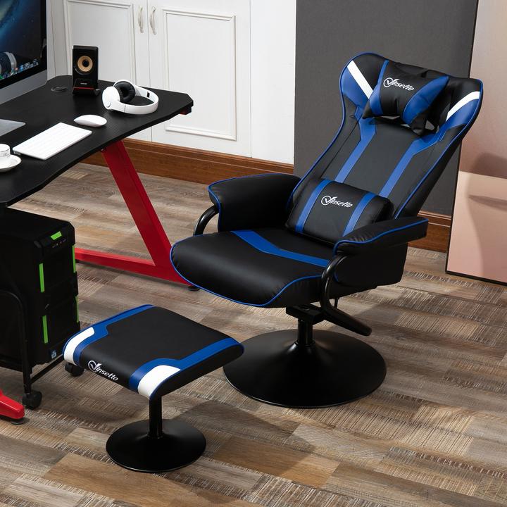 Image du produit Vinsetto Fauteuil de jeu avec tabouret