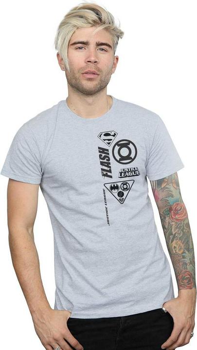 Actual product image Mens Justice League Chest Icons T-Shirt (3XL)