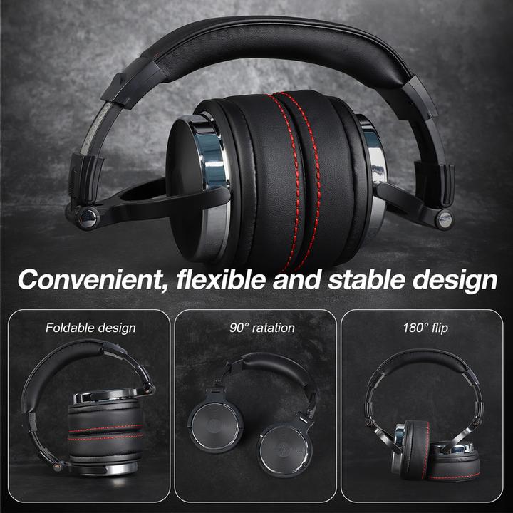 Produktbild OneOdio Pro-60 DJ Over Ear Kopfhörer kabelgebunden Stereo Schwarz High-Resolution Audio Faltbar, Sc (ANC, Kabelgebunden)