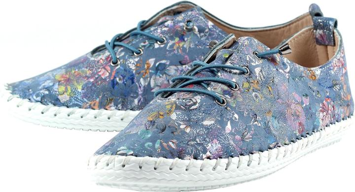 Actual product image Lunar Exbury Floral Leather Canvas Shoes (37)