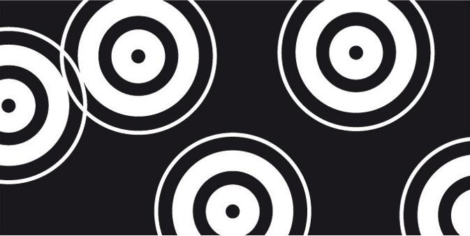 Image du produit Trenddeko Cercles rétro (100 x 50 cm)