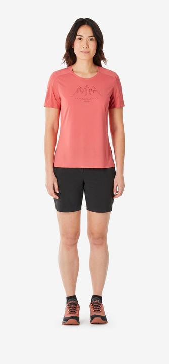 Actual product image Quechua Women’s Short-Sleeved Hiking T-Shirt - MH500 - Red (S)