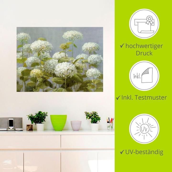 Immagine prodotto Artland Ortensia bianca da giardino B2XF (80 x 60 cm)