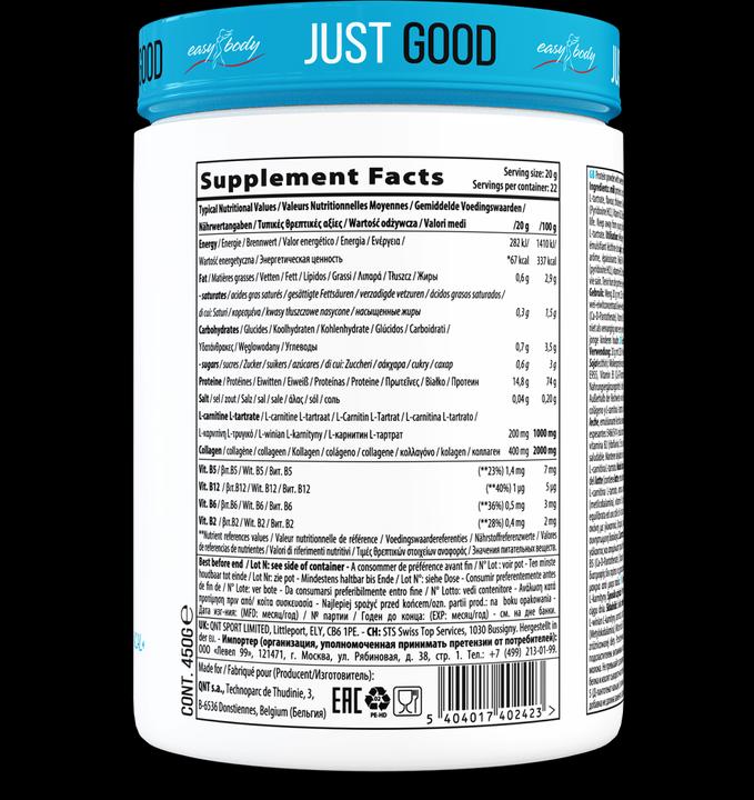 Valori nutrizionali e ingredienti Easy Body Skinny Protein (Vaniglia, 1 pz., 450 g)
