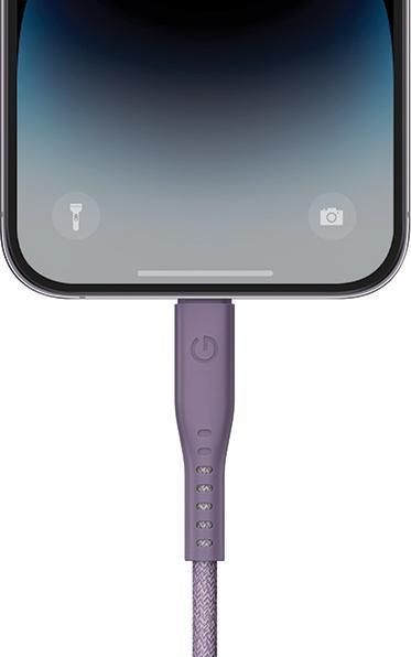 Produktbild Energea kabel Flow USB-C - Lightning C94 MFI 1.5m fioletowy/purple 60W 3A PD Fast Charge (1.50 m, USB 3.0)