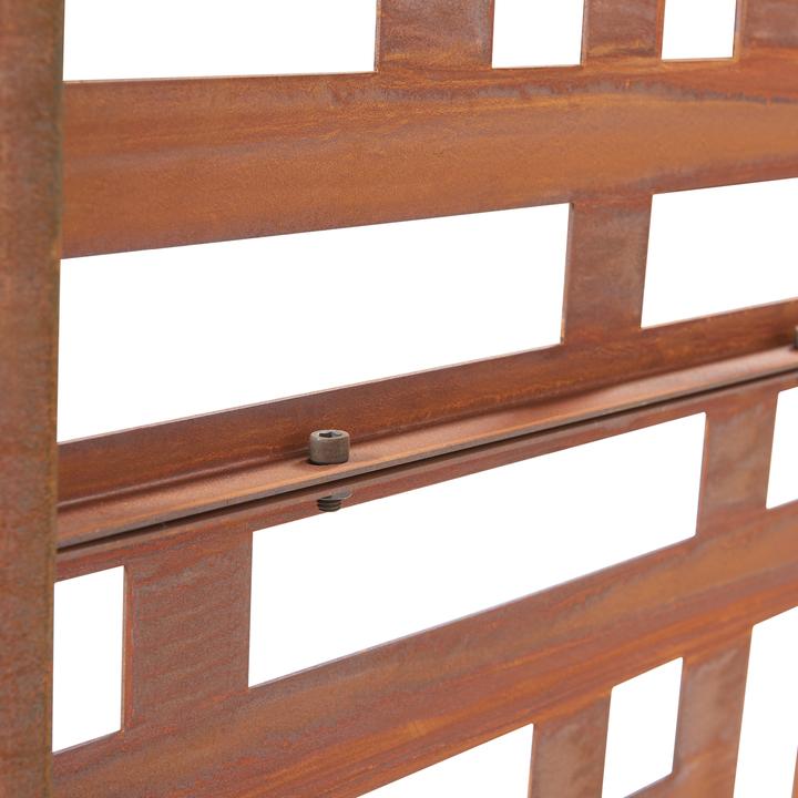 Immagine prodotto Casa.Pro Trennwand Bernalda 180x90 cm Stahl Edelrost (180 x 90 x 40 cm)