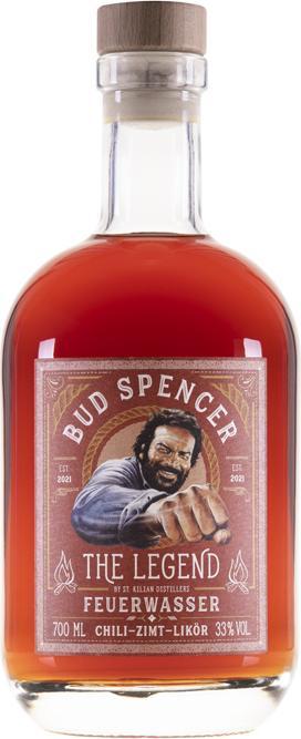 Immagine prodotto St. Kilian Distillers Bud Spencer The Legend FEUERWASSER Liquore al peperoncino e cannella 33% Vol. 0,7l