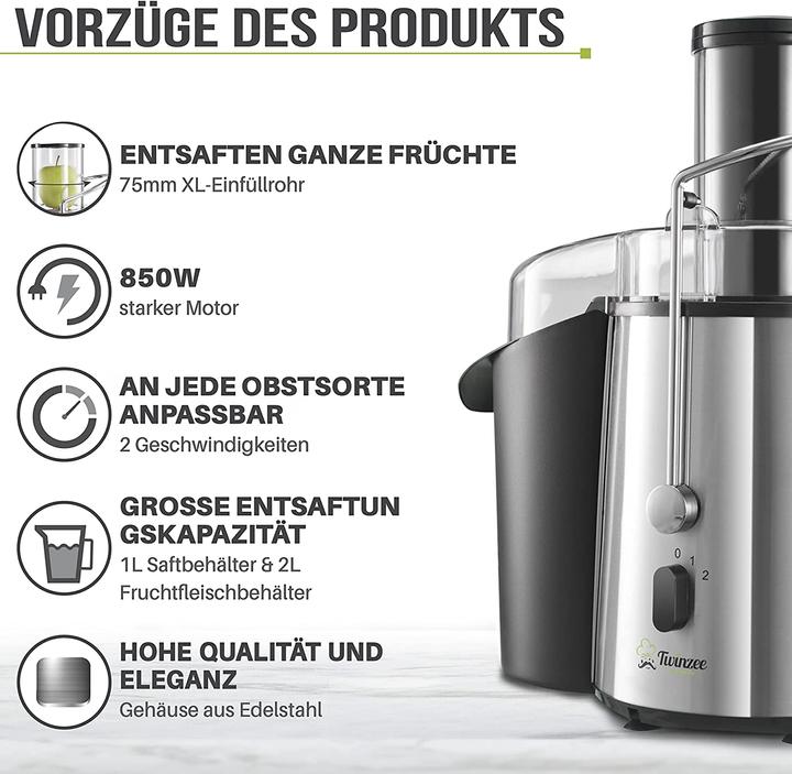 Image du produit Twinzee Centrifugeuse, 850W