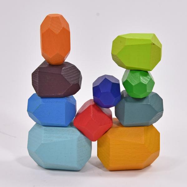 Actual product image Kögler Stacking stones made of wood, building blocks, col