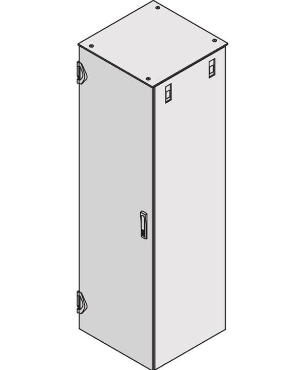 Actual product image Schroff Steel door, closed, with mounting frame - TUER 1200H 800B IP20 RAL7035