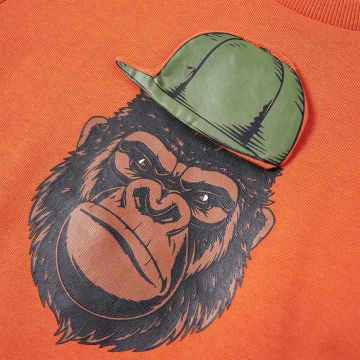 Produktbild VidaXL Kinder-Sweatshirt Dunkelorange 128,Material: 92 % Baumwolle (128)