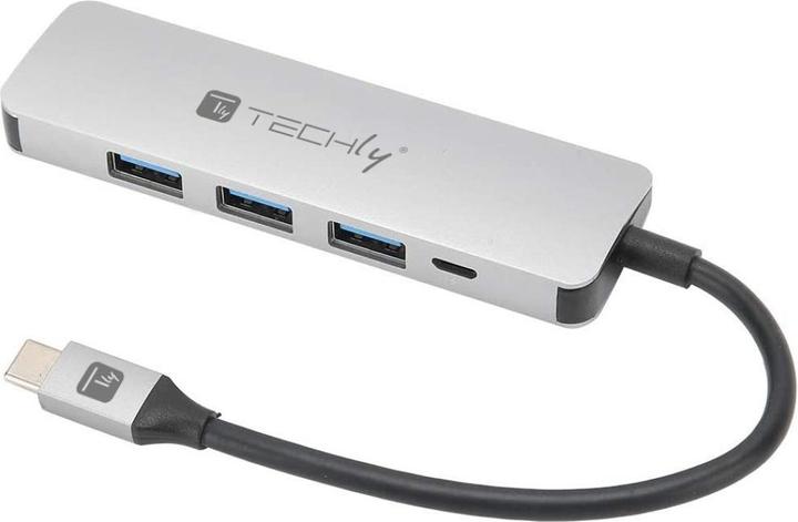 Immagine prodotto Techly USB3.1 Super Speed Hub 4 porte con cavo USB tipo C PD (USB-C, 4 Porti)
