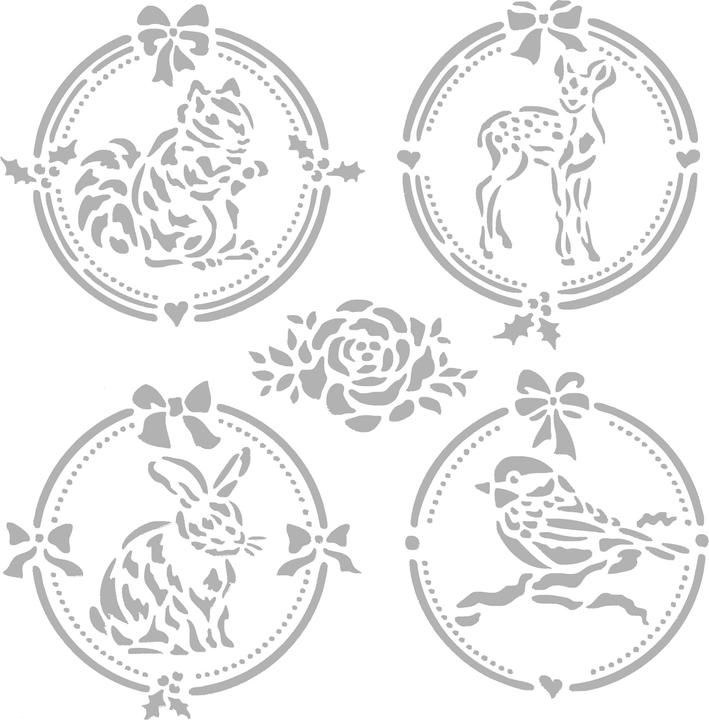 Actual product image Stamperia Forest animals" stencil