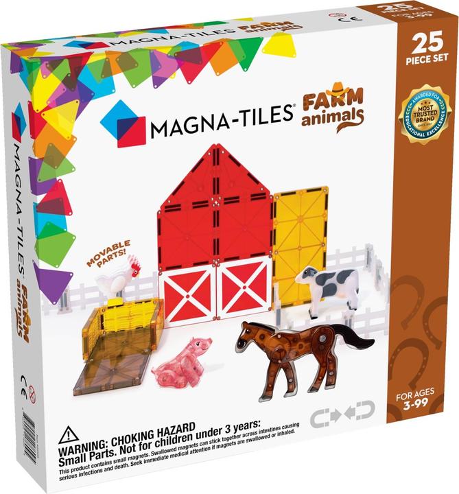 Actual product image Magna-Tiles Farm Animals Set (25 pieces)