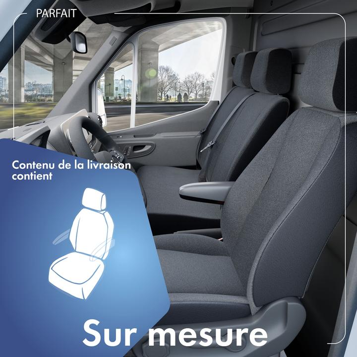 Actual product image Walser Seat covers for VW T4 single seat front polyester for BJ 10/1998 03/2003