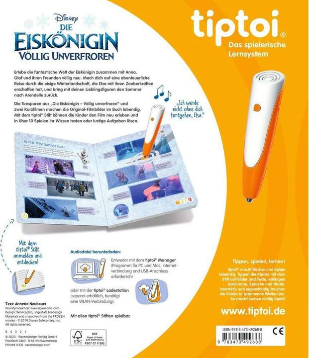 Produktbild tiptoi Disney Die Eiskönigin - H22 (Deutsch, Annette Neubauer, 2022)