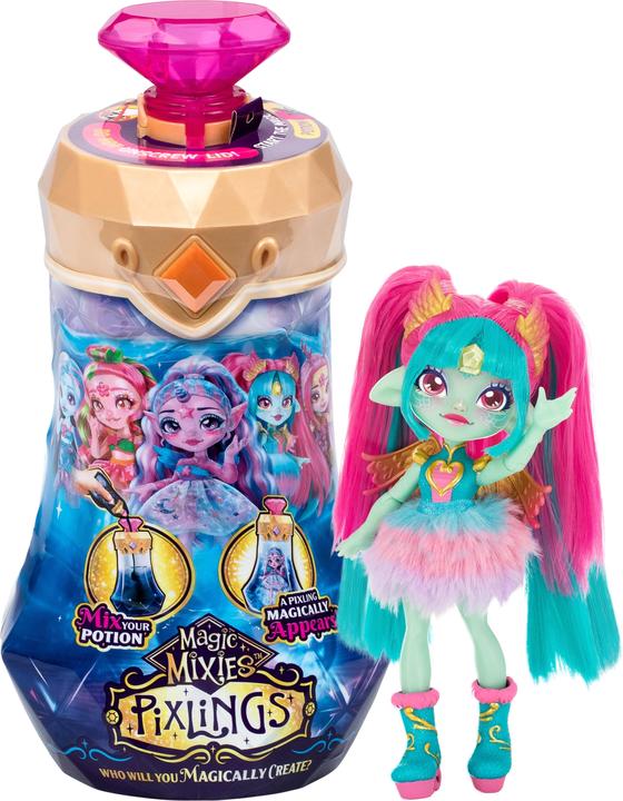 Actual product image Magni Magic Mixies Pixlings doll dragon turquoise