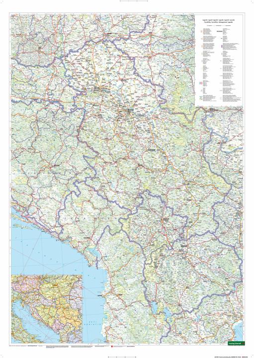 Actual product image Slovenia - Croatia - Serbia - Bosnia-Herzegovina - Montenegro - Kosovo - North Macedonia