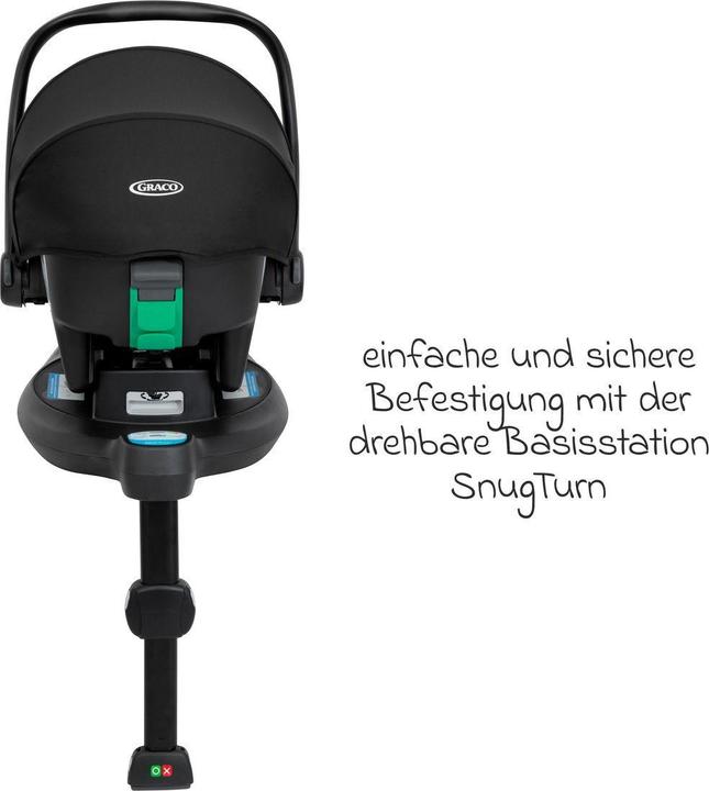 Produktbild Graco SnugLite i-Size Babyschale inkl. SnugTurn Base (Babyschale, ECE R129/i-Size Norm)