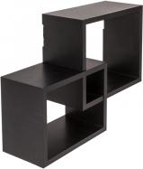Ootb Schwarzes Holz-Wandregal, 2er Set (17 x 13 x 9 cm)