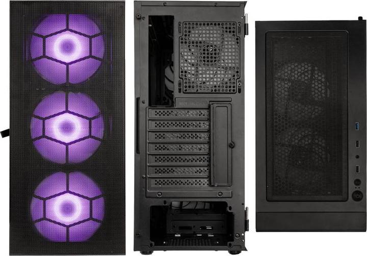Actual product image Kolink Observatory HF Plus Mesh ARGB Midi Tower Case - Black