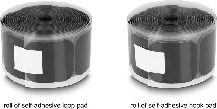 Immagine prodotto Delock Tappetino in velcro in rotolo autoadesivo con adesivo e feltro 45 x 50 mm (Fascette in velcro, 5 mm, 1 pz.)