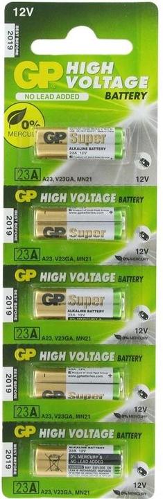 Image du produit GP Batteries 23A, 23Ae, A23, VA23GA, MS21, MN21, 8LR932 (5 pcs, LR9, 38 mAh)