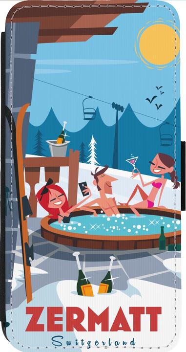 Produktbild PhoneLook Hülle Wallet schwarz Zermatt Mountain Jacuzzi (Apple iPhone 14 Pro Max)