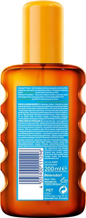 Actual product image NIVEA Sun Protect & Bronze Sun Oil (Suntan oil, SPF 20, 200 ml, 220 g)
