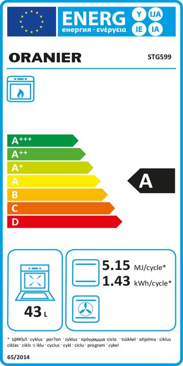 Label énergétique Oranier Gas-Standherd