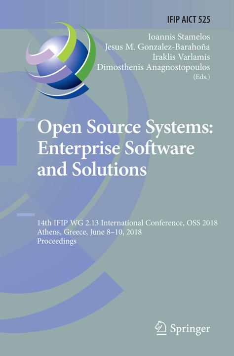 Produktbild Open Source Systems: Enterprise Software and Solutions (Iraklis Varlamis, Jesus M. Gonzalez-Barahoña, Ioannis Stamelos, Dimosthenis Anagnostopoulos, 2018)