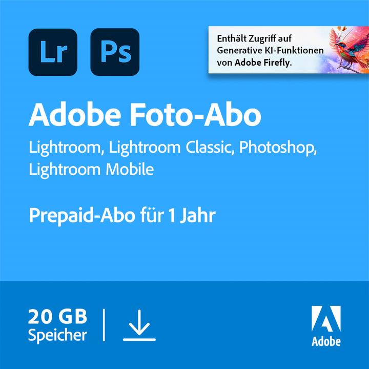 Actual product image Adobe 20 GB Creative Cloud photography plan (1 User, 1 Devices/Users, 12 months)