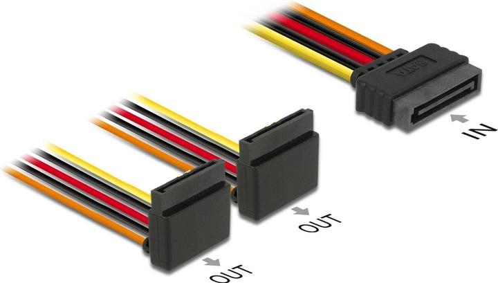 Immagine prodotto Delock Adattatore di alimentazione da SATA a 2x SATA, angolato a 90