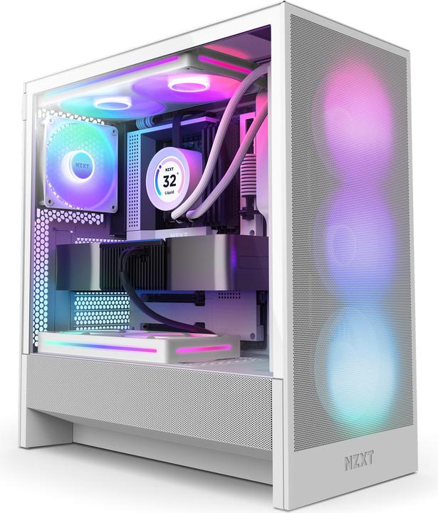 Produktbild NZXT H5 Flow RGB ( 2024 ) (weiss, Tempered Glass) (ATX, mATX, E-ATX, Mini-ITX)