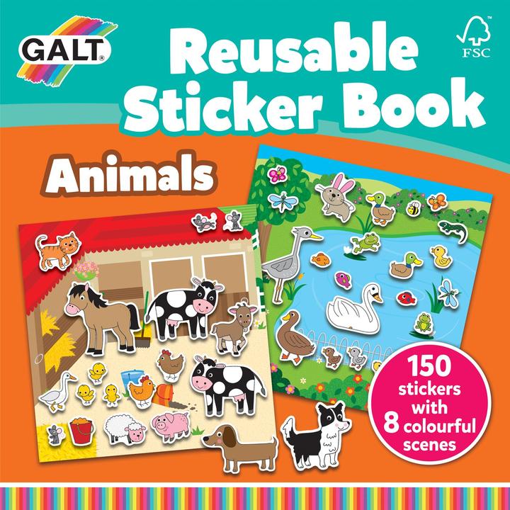 Actual product image GALT Reusable Sticker Book - Animals (31005098)