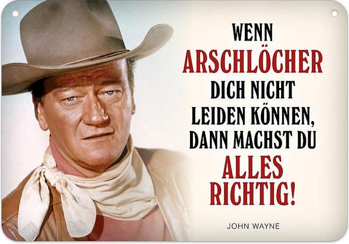 Blechschild Wayne (16.5 x 11.5 cm)