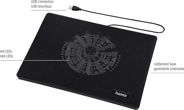 Produktbild Hama Slim", ultraflach, leise, leicht, bis 40 cm (15,6