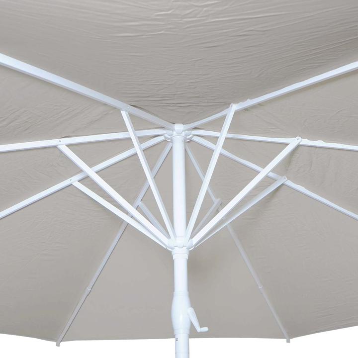 Immagine prodotto Mendler Ombrellone Meran II, ombrellone da gastronomia, Ø 5m poliestere/palo in alluminio bianco 28kg - (5 m)